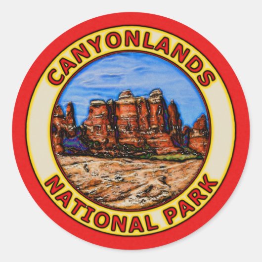 Sticker Rond Parc national des Canyonlands (Devant)