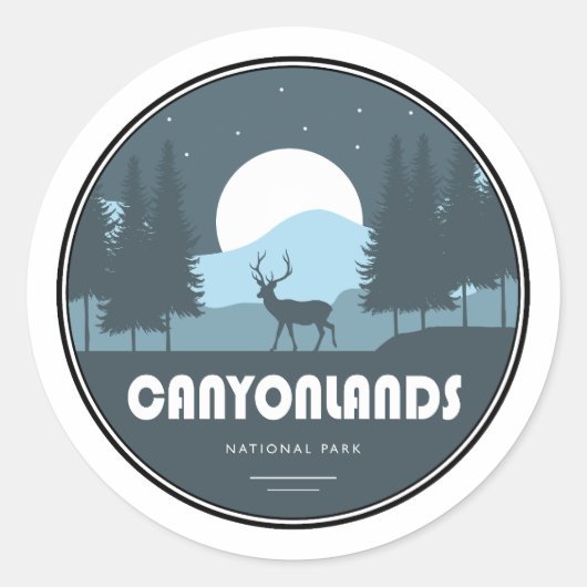 Sticker Rond Parc national des Canyonlands Deer (Devant)