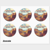 Sticker Rond Parc national des Canyonlands Utah Moab Retro (Feuille)