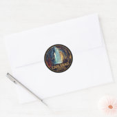 Sticker Rond Parc national des Cavernes Carlsbad (Enveloppe)