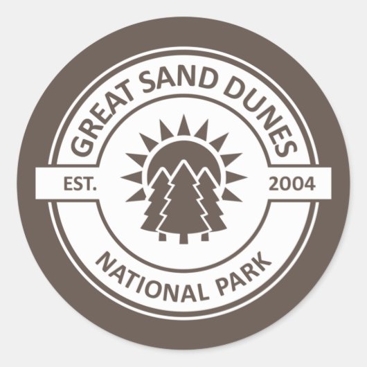 Sticker Rond Parc national des Dunes de sable (Devant)