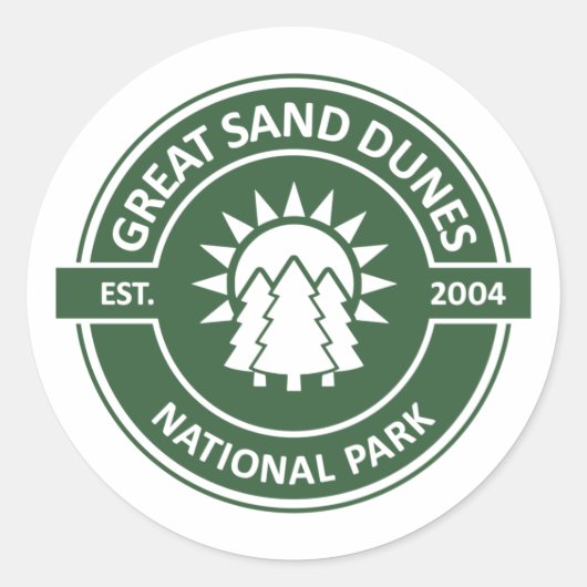 Sticker Rond Parc national des Dunes de sable (Devant)