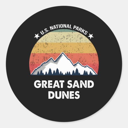Sticker Rond Parc national des Dunes de sable (Devant)