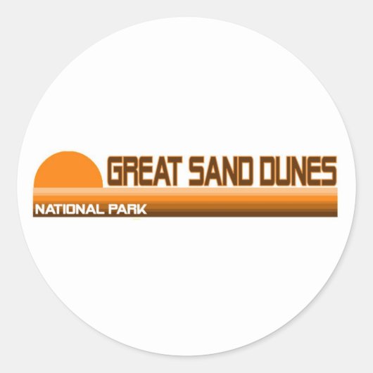 Sticker Rond Parc national des Dunes de sable (Devant)