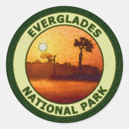 Sticker Rond Parc national des Everglades (Devant)