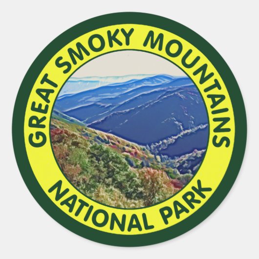 Sticker Rond Parc national des Great Smoky Mountains (Devant)
