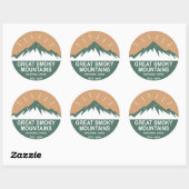 Sticker Rond Parc national des Great Smoky Mountains (Feuille)