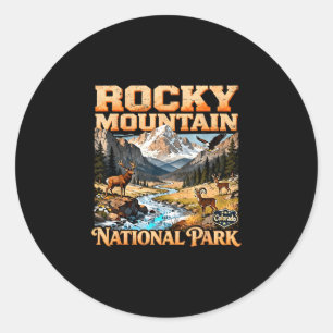 Sticker Rond Parc national des montagnes rocheuses colorado nat