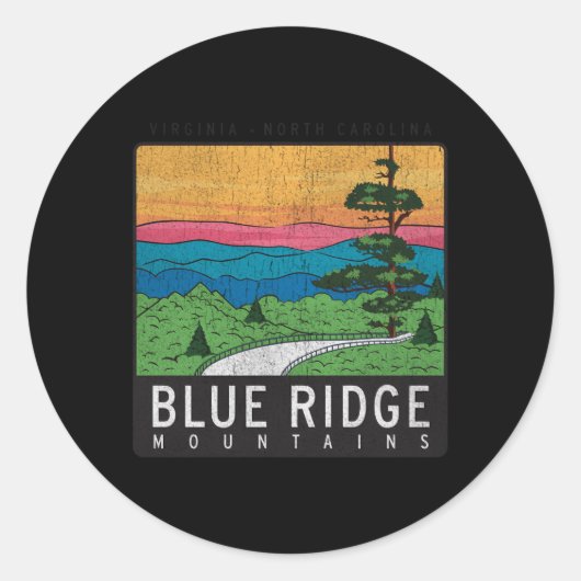 Sticker Rond Parc national des Monts Blue Ridge (Devant)