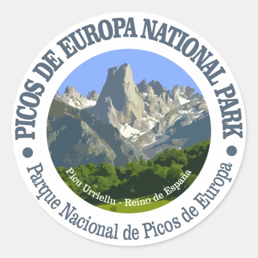 Sticker Rond Parc national des Picos de Europa (Devant)
