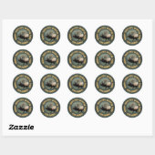Sticker Rond Parc national des Rocheuses (Feuille)