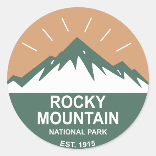 Sticker Rond Parc national des Rocheuses (Devant)