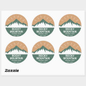 Sticker Rond Parc national des Rocheuses (Feuille)