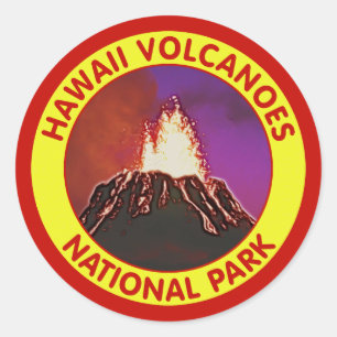 Sticker Rond Parc national des volcans d'Hawaii