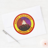 Sticker Rond Parc national des volcans d'Hawaii (Enveloppe)