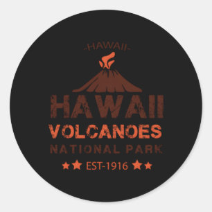 Sticker Rond Parc national des volcans d'Hawaii en détresse