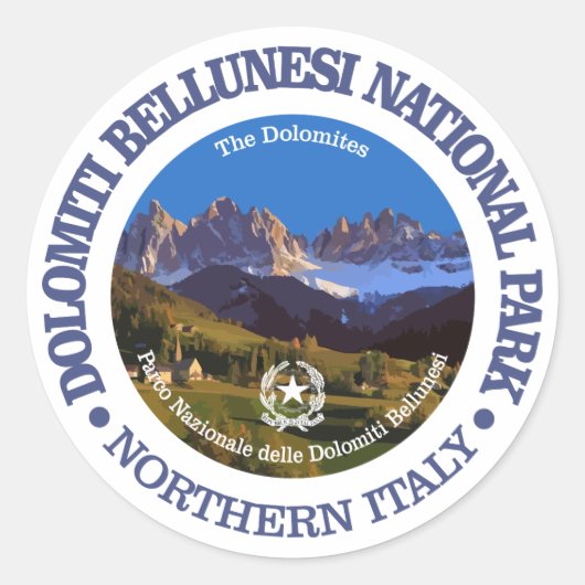 Sticker Rond Parc national Dolomiti Bellunesi (c) (Devant)