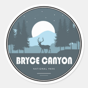 Sticker Rond Parc national du Bryce Canyon Deer