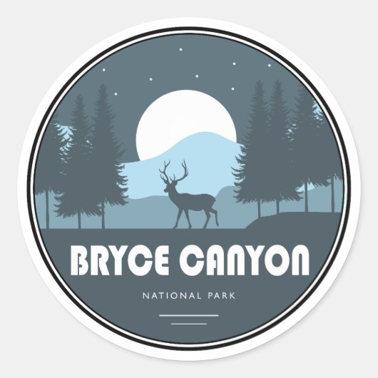 Sticker Rond Parc national du Bryce Canyon Deer (Devant)