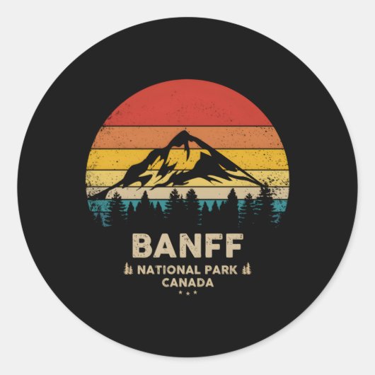 Sticker Rond Parc national du Canada Banff (Devant)