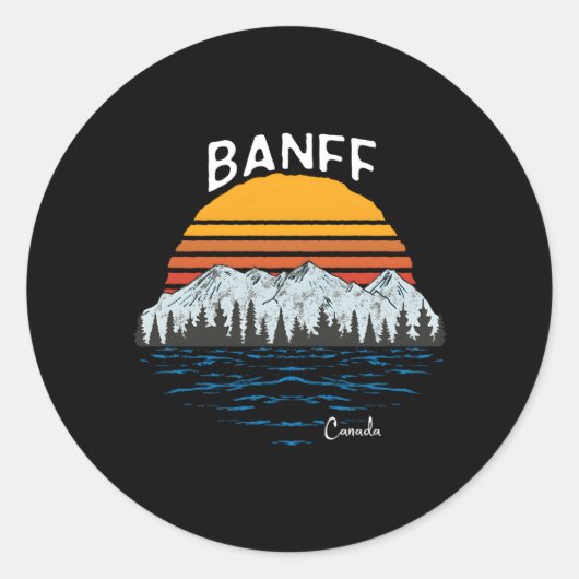 Sticker Rond Parc national du Canada Banff Alberta (Devant)