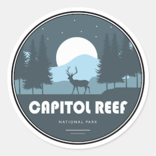 Sticker Rond Parc national du Capitol Reef Deer