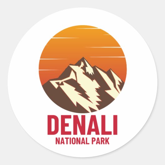 STICKER ROND PARC NATIONAL DU DENALI (Devant)