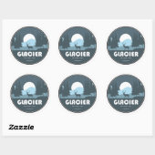 Sticker Rond Parc national du Glacier Deer (Feuille)