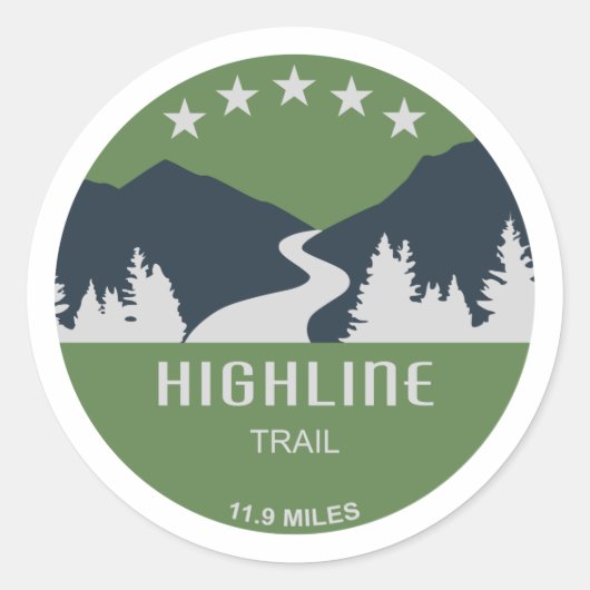 Sticker Rond Parc national du Glacier Highline Trail (Devant)