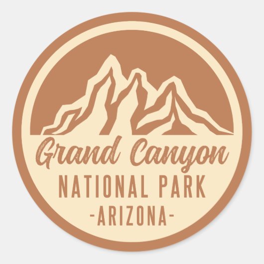Sticker Rond Parc national du Grand Canyon Arizona (Devant)