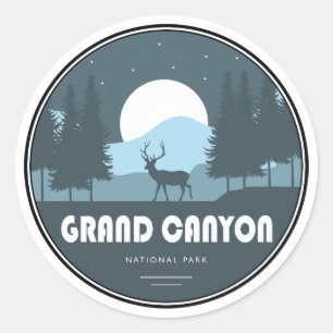 Sticker Rond Parc national du Grand Canyon Deer