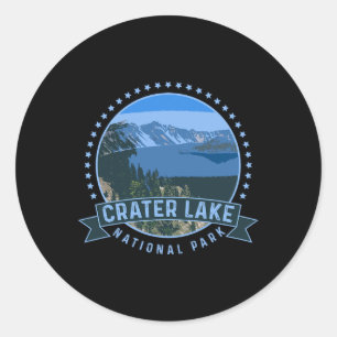 Sticker Rond Parc national du lac Crater - Camping en plein air