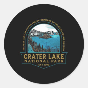 Sticker Rond Parc national du lac Crater Oregon Mont Mazama Hik