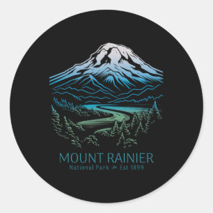 Sticker Rond Parc national du mont Rainier Randonnée Camping Mo