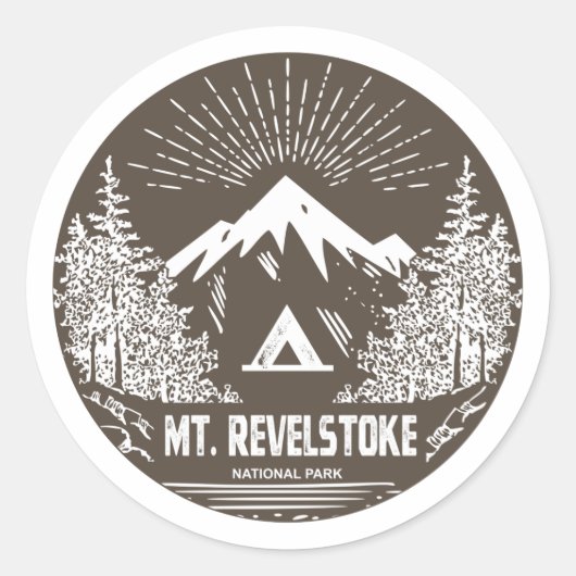 Sticker Rond Parc national du Mont-Revelstoke (Devant)