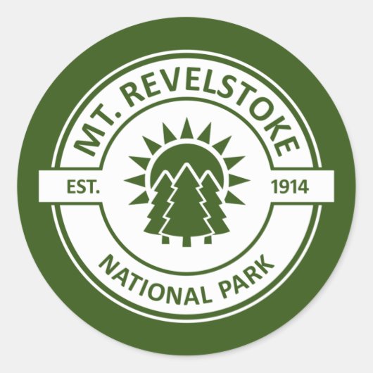 Sticker Rond Parc national du Mont-Revelstoke (Devant)