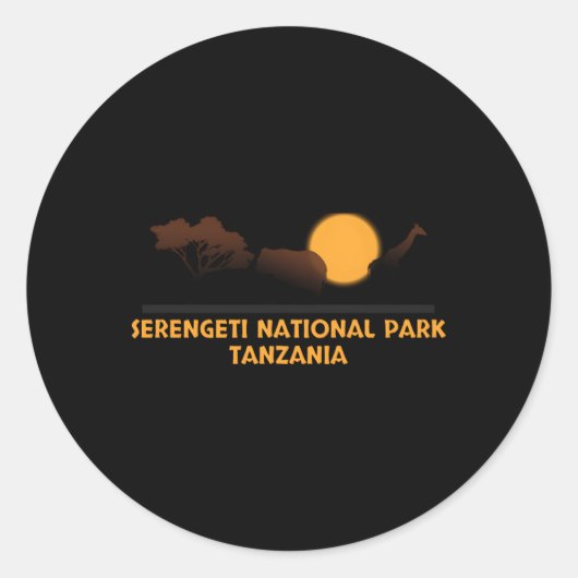 Sticker Rond Parc national du Serengeti Tanzanie (Devant)