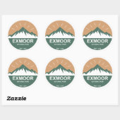 Sticker Rond Parc national Exmoor (Feuille)