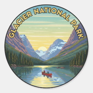 Sticker Rond Parc national Glacier Voyage