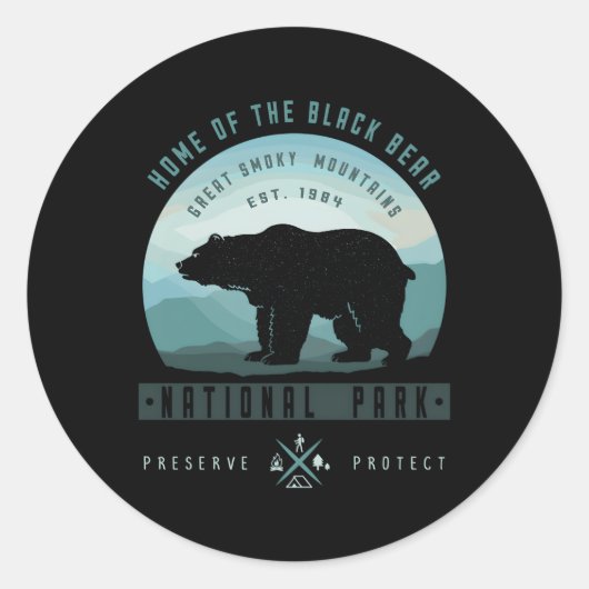 Sticker Rond Parc national Great Smoky Mountains Park (Devant)