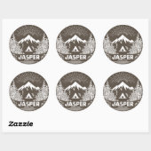 Sticker Rond Parc national Jasper (Feuille)