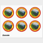 Sticker Rond Parc national Jasper, Alberta, Canada (Feuille)