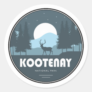 Sticker Rond Parc national Kootenay Cerf