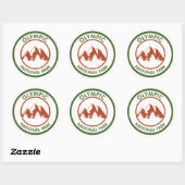 Sticker Rond Parc national olympique (Feuille)