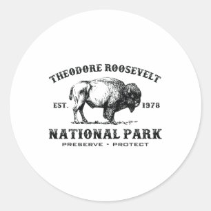 Sticker Rond Parc national Theodore Roosevelt Dakota du Nord Bi