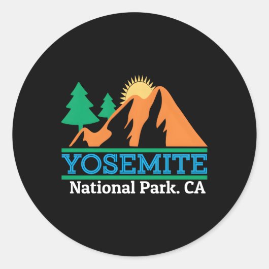 Sticker Rond Parc national Yosemite (Devant)