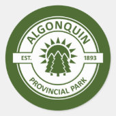 Sticker Rond Parc provincial Algonquin (Devant)