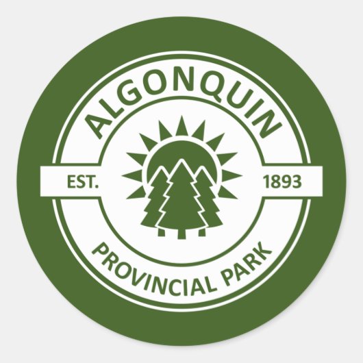 Sticker Rond Parc provincial Algonquin (Devant)