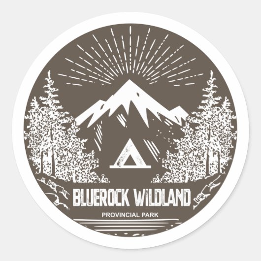 Sticker Rond Parc provincial Bluerock Wildland (Devant)