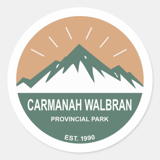 Sticker Rond Parc provincial Carmanah Walbran (Devant)
